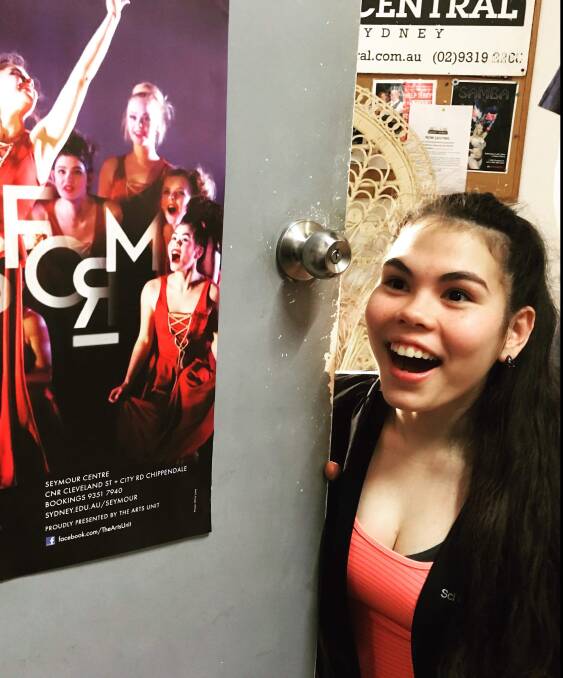 Jennifer Mackenzie mimicking herself in the publicity poster.