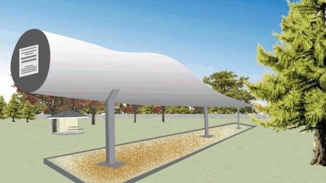 Artist's impression of blade as it would have been in Veness Park.