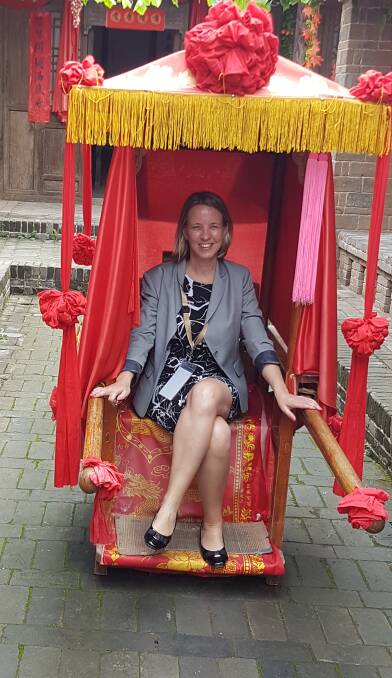 Consultant, Andrea Plawutsky, on a recent visit to China.  She'll be advising Glen Innes tourist operators on how to persuade Chinese tourists to spend here.