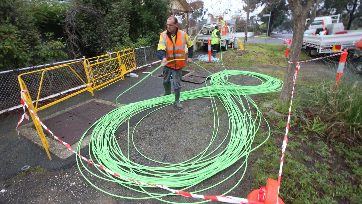 Is he laying the super-fast cable to your curb or to somewhere not so near?