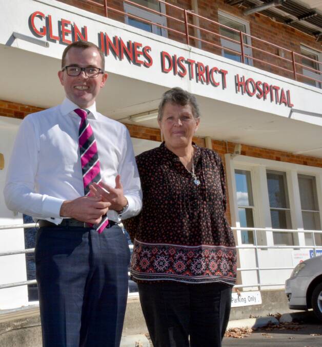 Northern Tablelands MP, Adam Marshall, with Glen Innes Health Service Manager Cathryn Turner.
