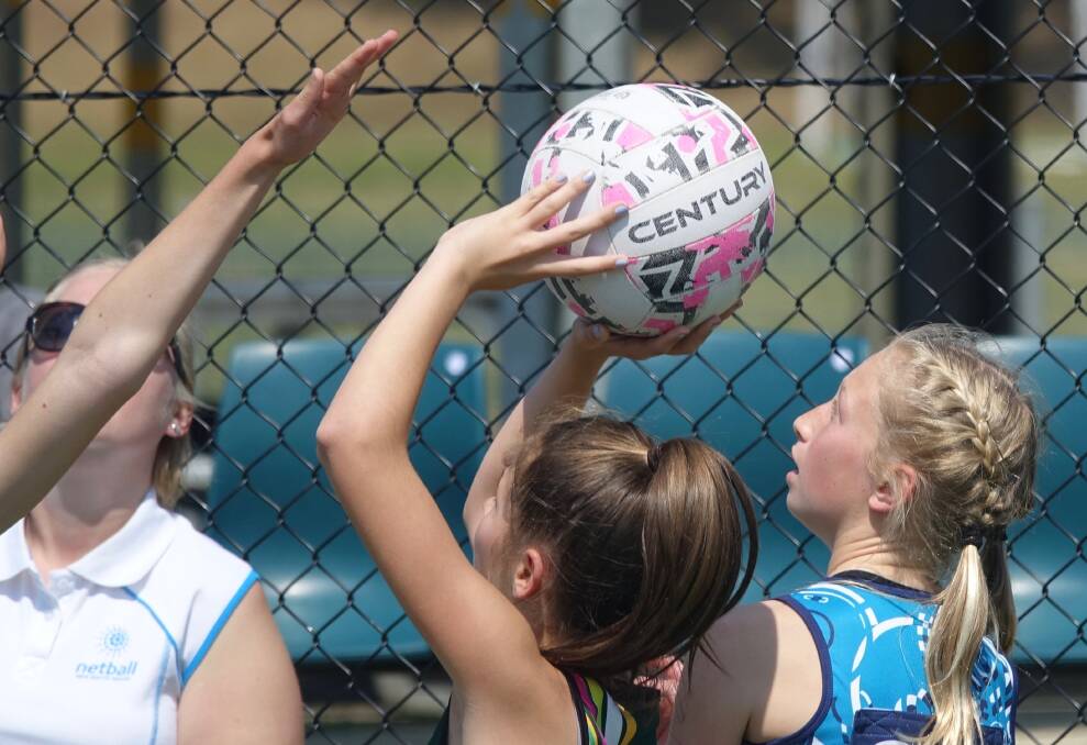 Glen Innes Public School's new "multi-court", here being used for netball.