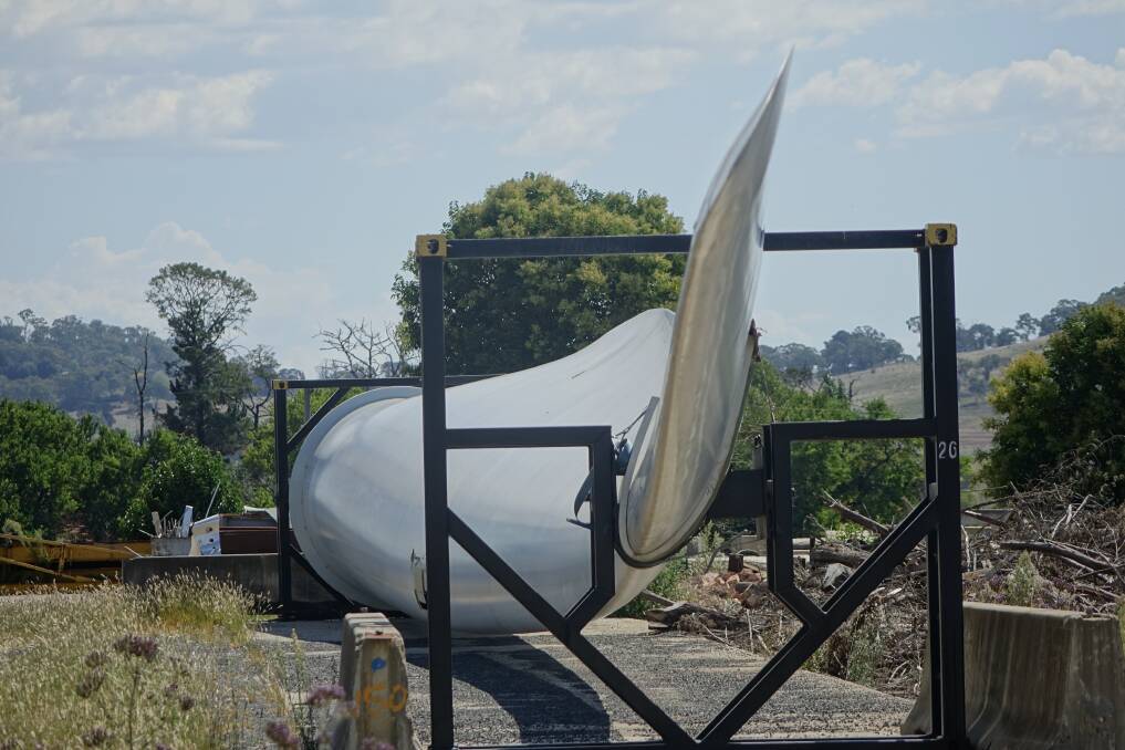 The blade at its current site in the yard of Weir Built on the road to Inverell.