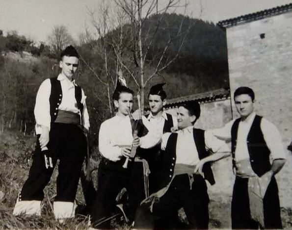 Uncle Ricardo and Asturian friends in the 50s.