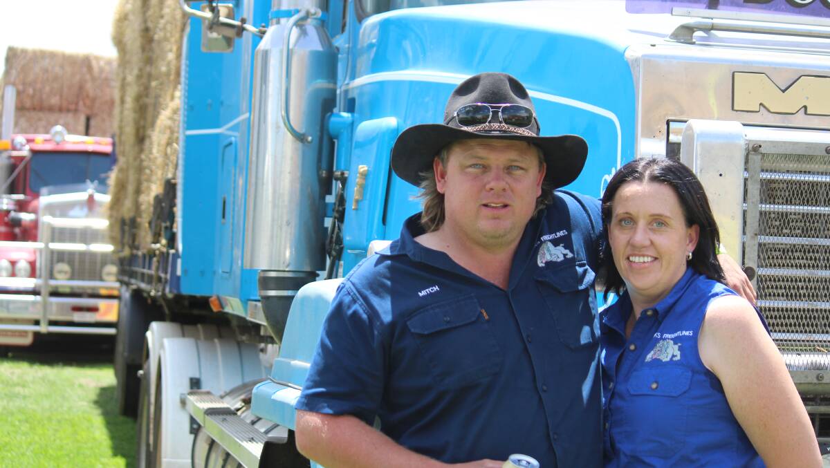 PARKED: Uralla's Mitch Elks and his partner Jenny Bird arrived home in the Armidale Showground.