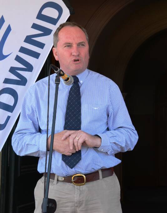 Deputy Prime Minister and Member for New England Barnaby Joyce