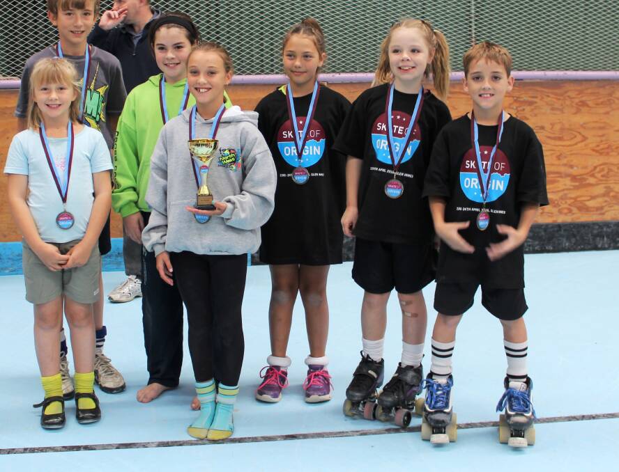 Skate of origin medals and the winners of the Beginner division – NSW