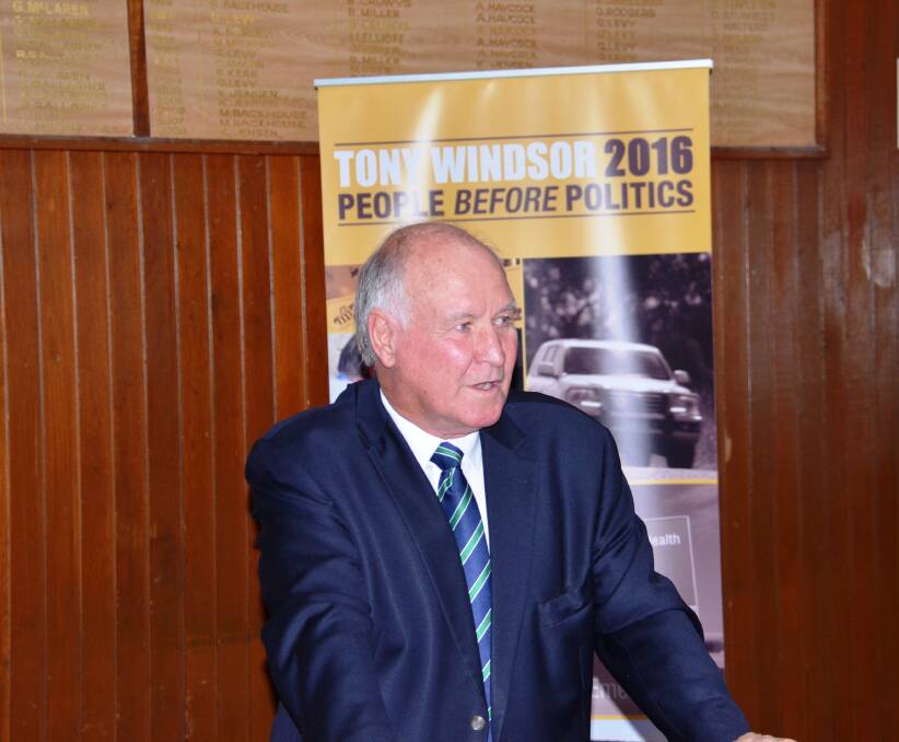 Independent candidate for New England Tony Windsor