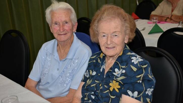 Seniors Week luncheon: Barbara Pringle and June George.