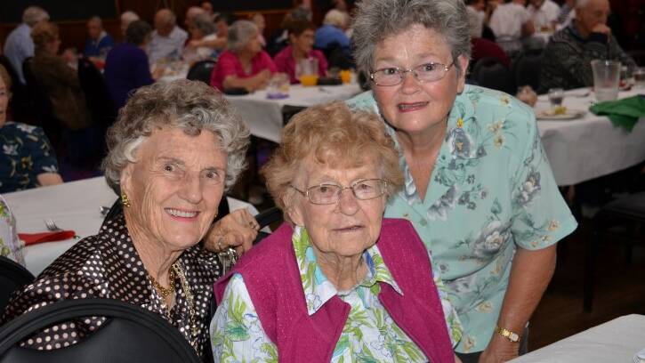 Seniors Week luncheon: Shirley Donald, Iris Beattie and her daughter Margie Pennington.