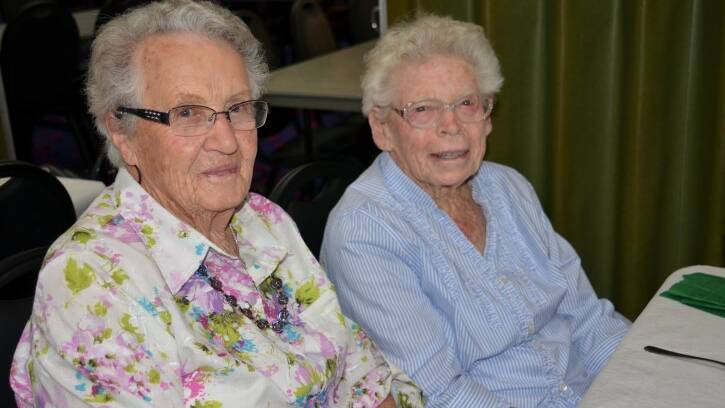 Seniors Week luncheon: Elva Hottes and Cybil Sharman.
