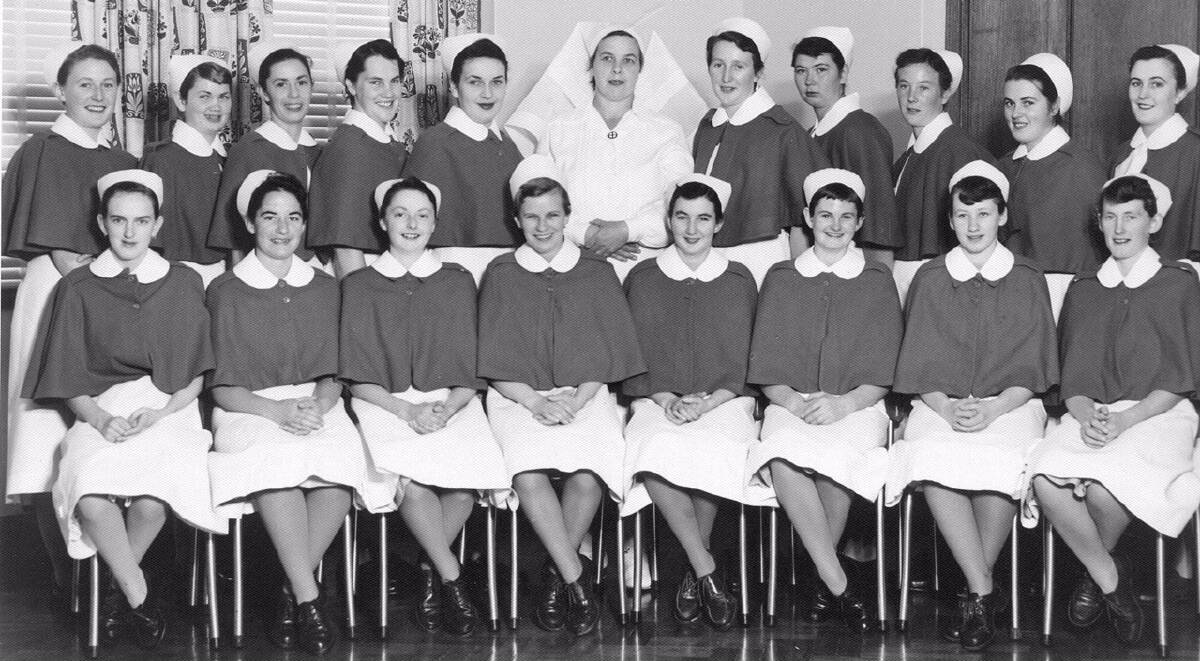 Anniversary of original hospital: Trainee nurses circa 1956.