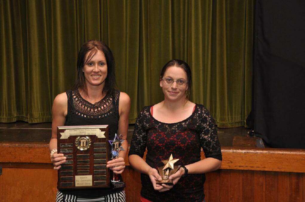o Sports Council Awards night: Senior ladies winner Kirstie Fuller and runner-up Wendy Peterson.